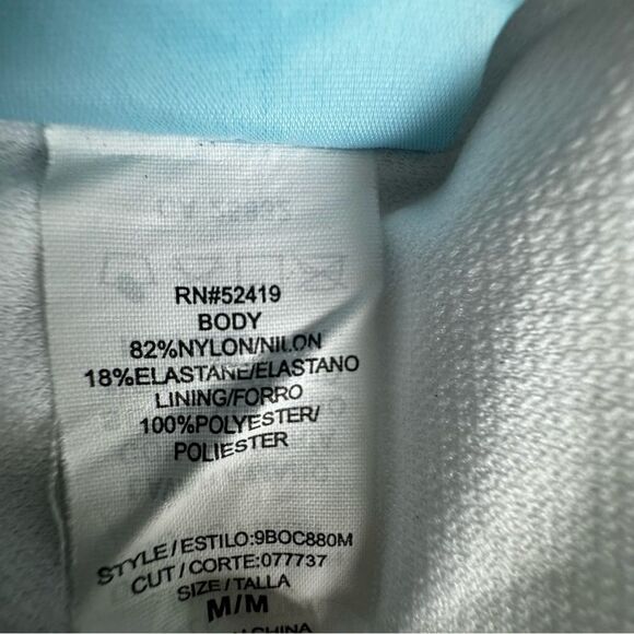 Ocean Avenue Swimwear Tankini Turquoise Blue White SZ M - Picture 14 of 15